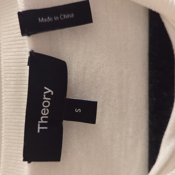 Theory crewneck long sleeve sweater regal wool ivory XS/S - Picture 6 of 9